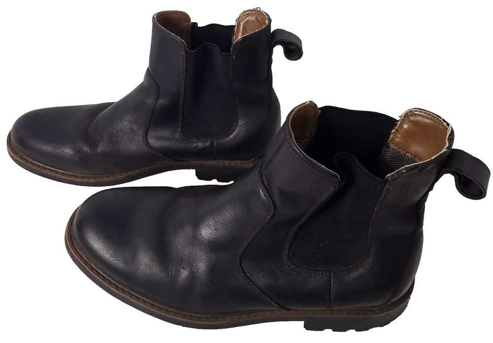 G.H. Bass Charles Mens 8M Black Leather Waterproof Chelsea Ankle Boots